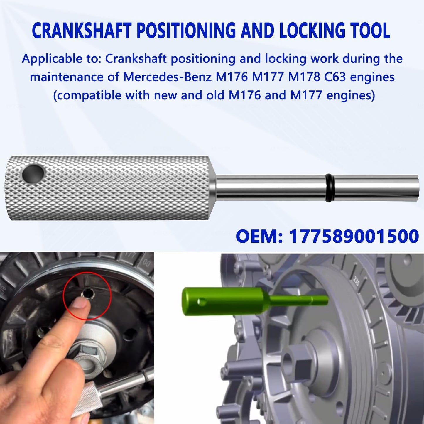 Engine Camshaft Alignment & Timing Tool Kit for Mercedes-Benz Maybach S560L AMG C63/C63S M176/M177/M178 V8