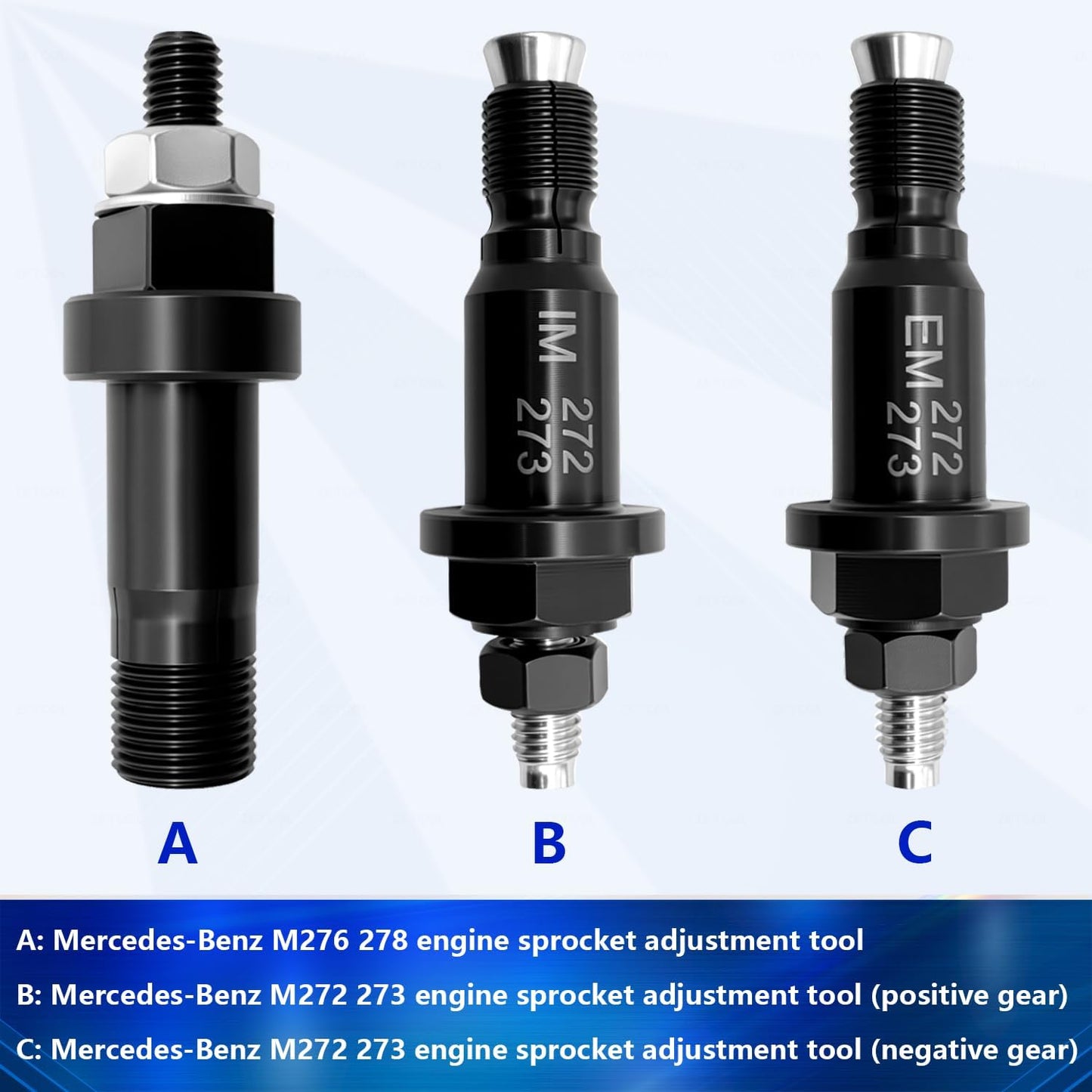 Engine Timing Gear Camshaft Adjustment Tool Kit Compatible with Mercedes-Benz M272 M273 M276 M278 – Prevents Tooth Jumping, Non-Destructive, Durable Steel Construction
