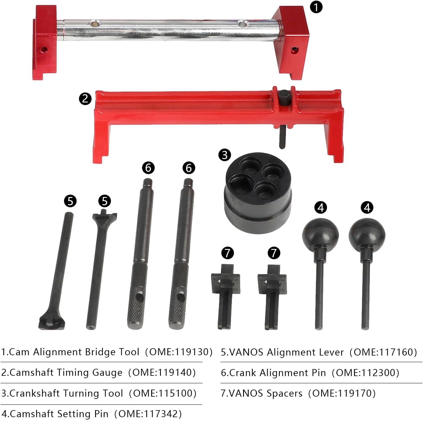 Engine Camshaft Alignment & Locking Timing Tool Kit – BMW S54 M3, Z3, Z4, M3(CSL) | Replace 119140, 119130, 117342, 117160, 112300, 119170, 115100