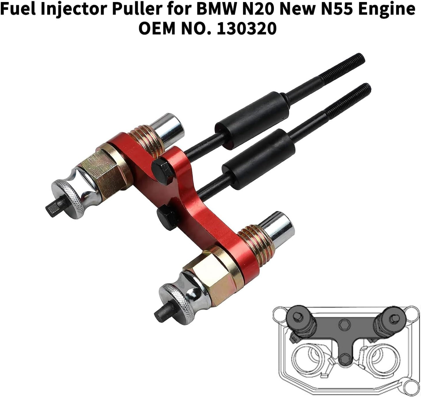 Fuel Injector Removal & Installation Tool Kit Compatible with BMW N20 N26 N43 N47 N51 N52 N53 N54 N55 N57 N63 S63 Engines