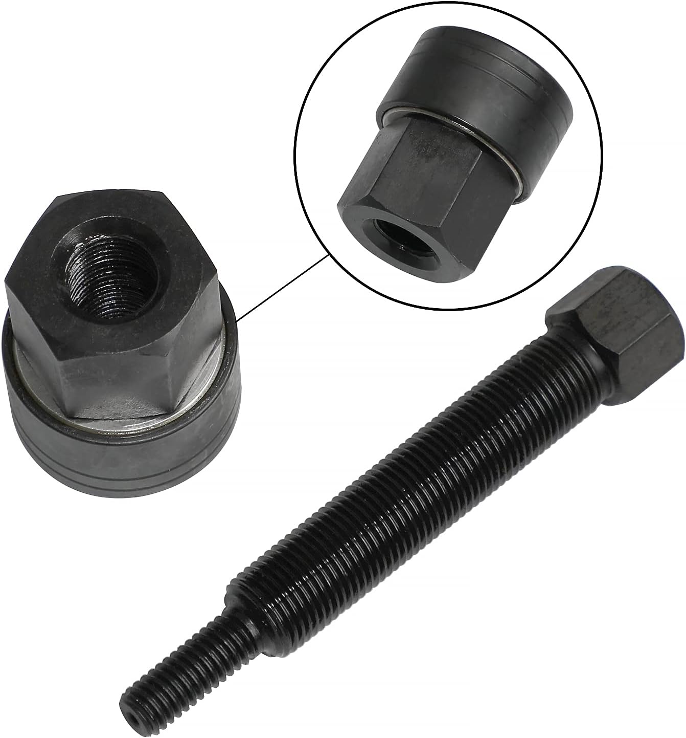 Power Steering Pump Pulley Remove & Install Puller Compatible with Mercedes-Benz M271 M272 – Includes Line Disconnect Tool & Storage Case