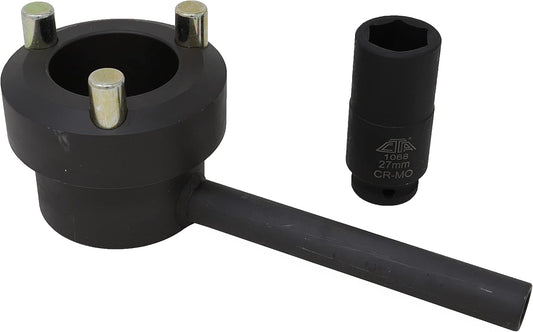 Mercedes-Benz Crank Bolt Service Kit – Compatible with M112, M113, M137, M275 & M285 Engines – Includes 27mm Crank Bolt Socket & Crankshaft Pulley Holder