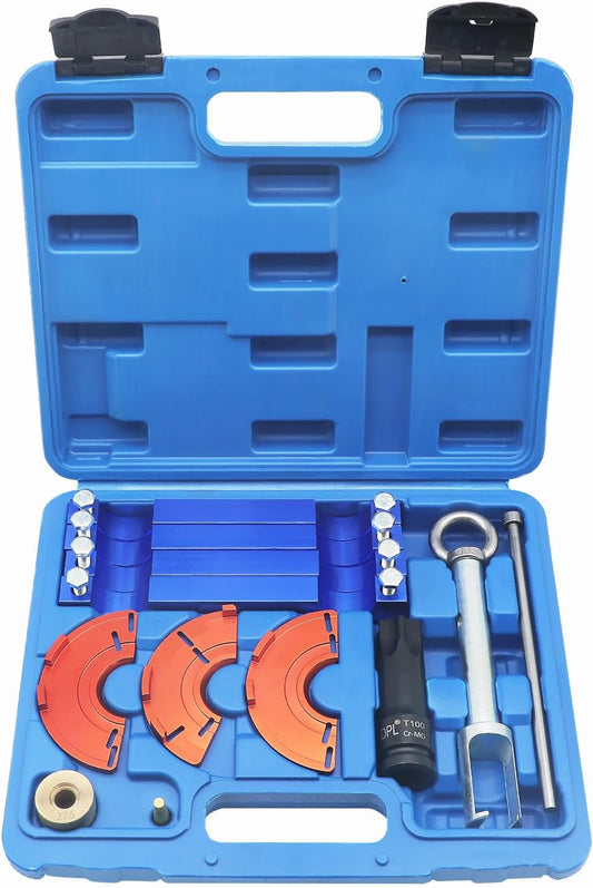 Engine Camshaft Timing Tool Kit for Mercedes-Benz M157, M276, M278 – Includes Camshaft Adjuster, Injector Remover & Seal Install Tools (OEM 276589014000 / 278589002300)