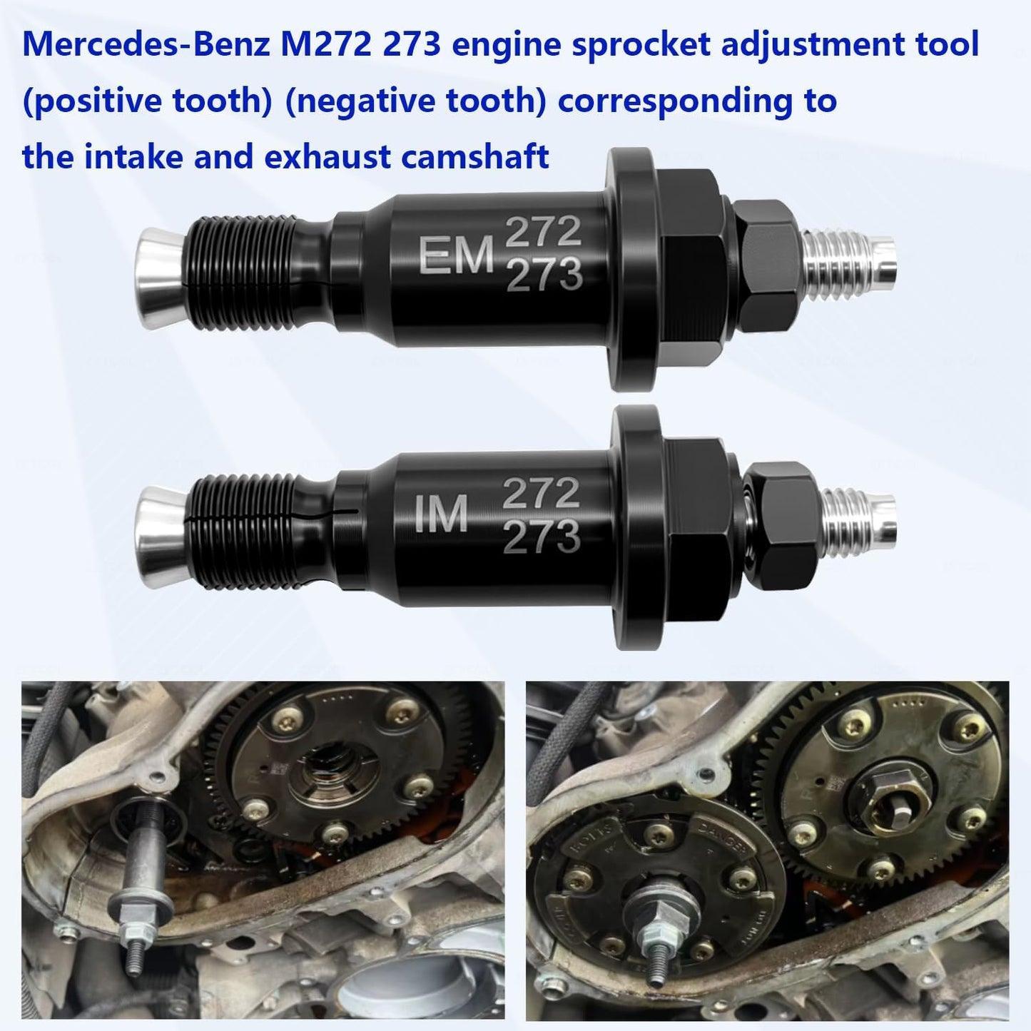 Engine Timing Gear Camshaft Adjustment Tool Kit Compatible with Mercedes-Benz M272 M273 M276 M278 – Prevents Tooth Jumping, Non-Destructive, Durable Steel Construction