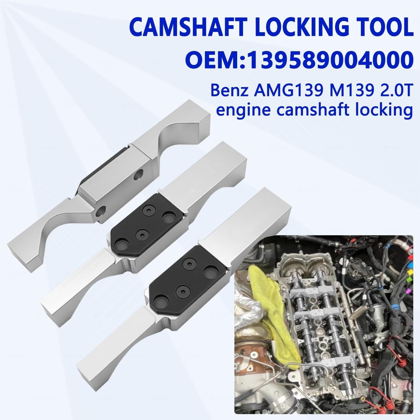 Engine Camshaft Timing Alignment Tool Kit Compatible with Mercedes-Benz AMG M139 2.0T, GLA 2nd C118 Engine – OEM Equivalent 139589004004