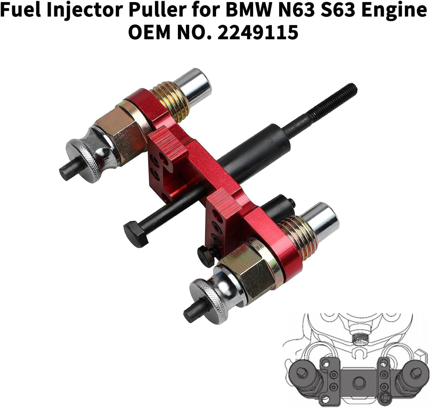 Fuel Injector Removal & Installation Tool Kit Compatible with BMW N20 N26 N43 N47 N51 N52 N53 N54 N55 N57 N63 S63 Engines