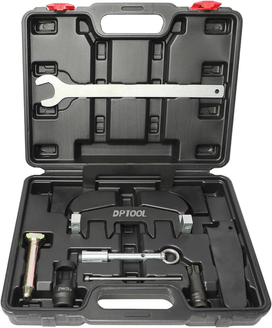 DPTOOL M271 Camshaft Adjuster Timing Chain Tool Kit with Fuel Injector Remover Installer, Compatible with Mercedes Benz M271 CLK SLK CLC C200 C180 E200 E260 SLK200