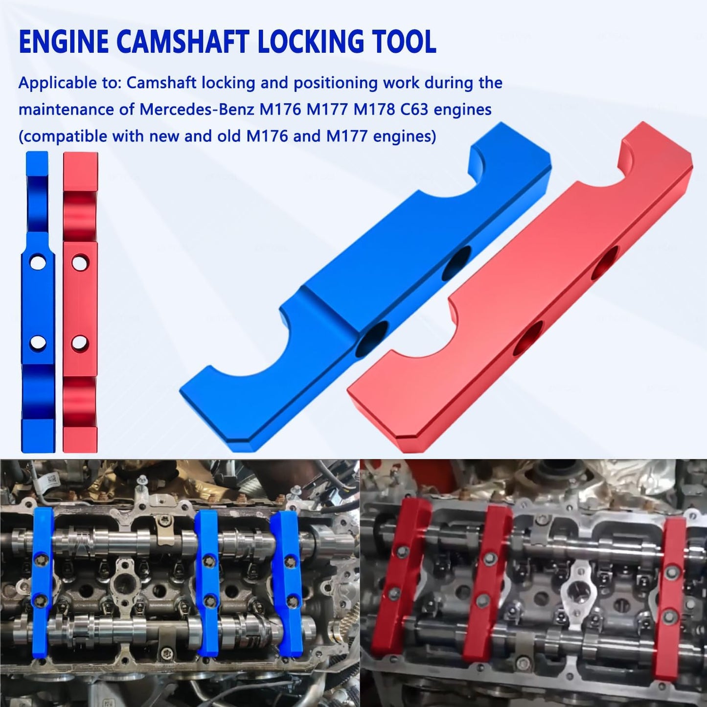 Engine Camshaft Alignment & Timing Tool Kit for Mercedes-Benz Maybach S560L AMG C63/C63S M176/M177/M178 V8